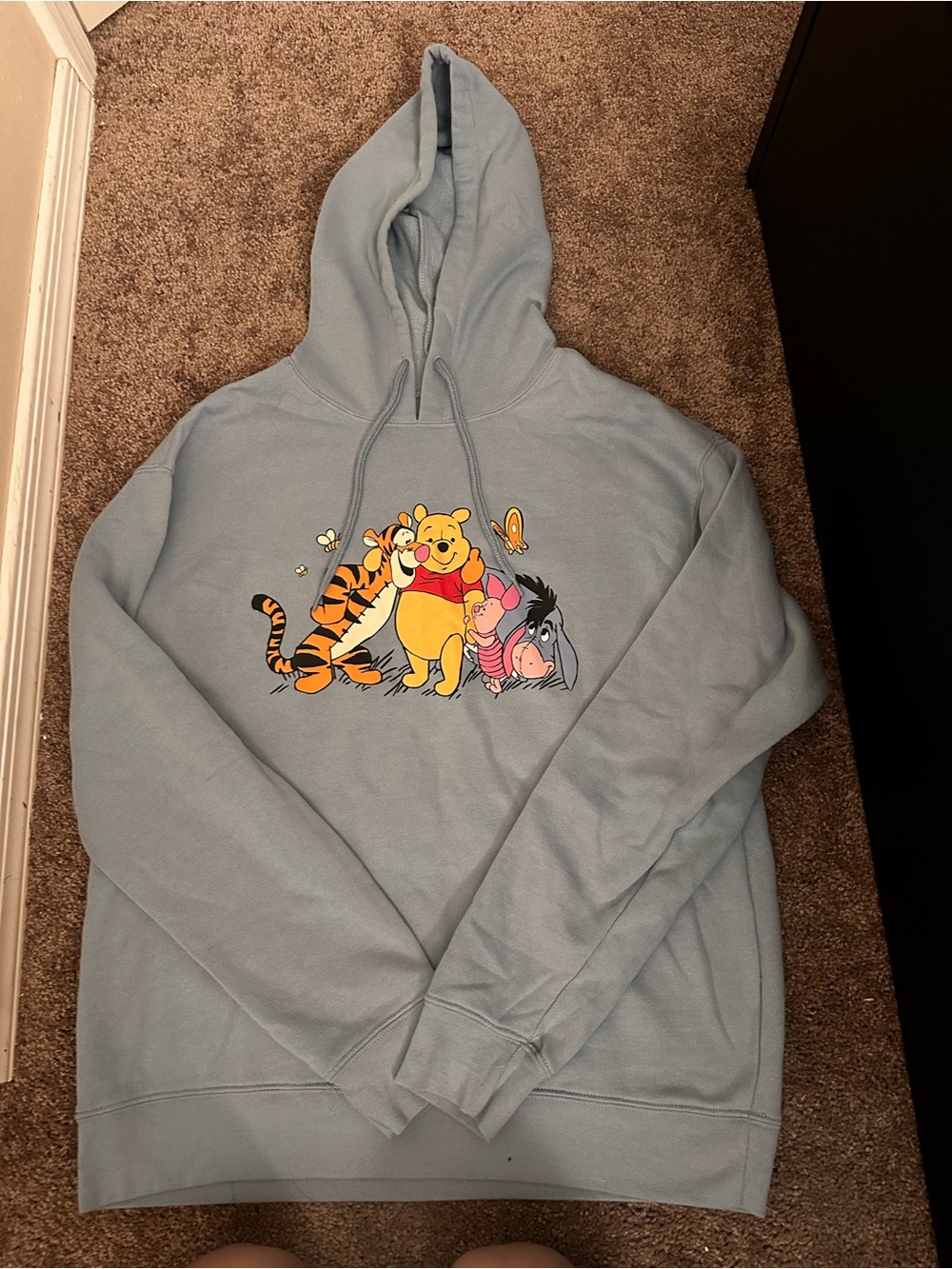 Light Blue Winnie the Pooh Hoodie Size Medium 0543